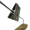 Custom luxury trousers wooden pant hanger with clips